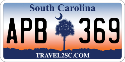 SC license plate APB369
