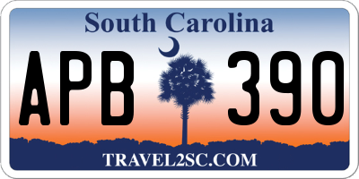SC license plate APB390