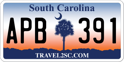 SC license plate APB391