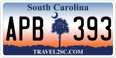 SC license plate APB393