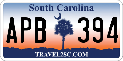 SC license plate APB394