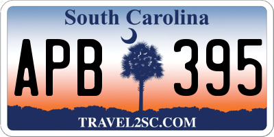SC license plate APB395
