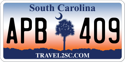 SC license plate APB409