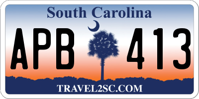 SC license plate APB413