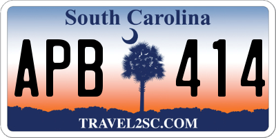 SC license plate APB414