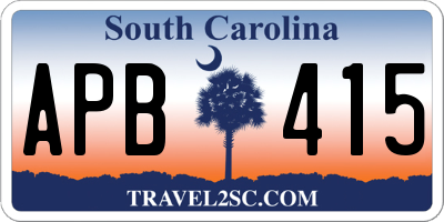 SC license plate APB415
