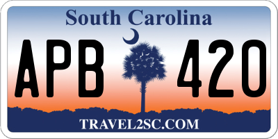 SC license plate APB420