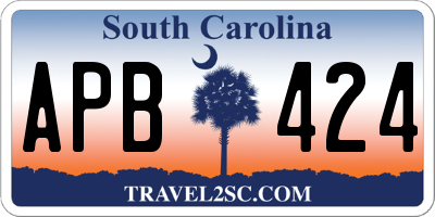 SC license plate APB424
