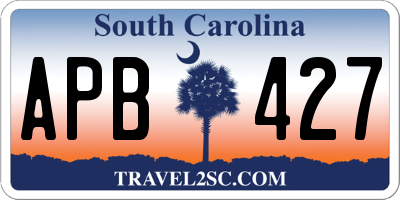 SC license plate APB427