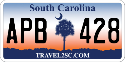 SC license plate APB428