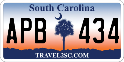 SC license plate APB434