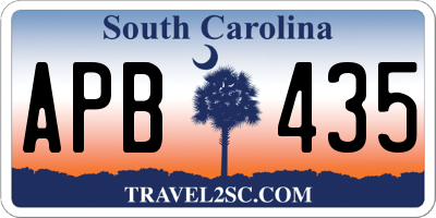SC license plate APB435