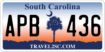 SC license plate APB436