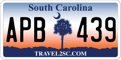 SC license plate APB439