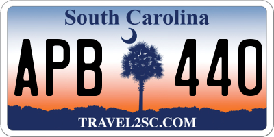 SC license plate APB440