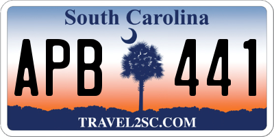 SC license plate APB441