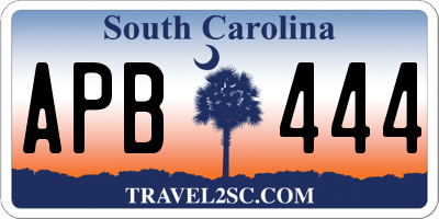 SC license plate APB444