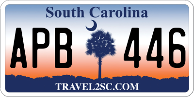 SC license plate APB446