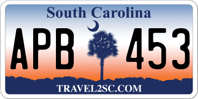 SC license plate APB453