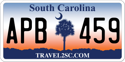 SC license plate APB459
