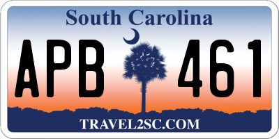 SC license plate APB461