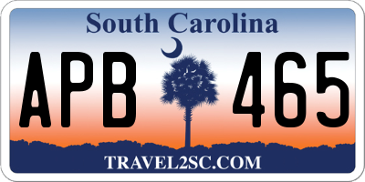 SC license plate APB465