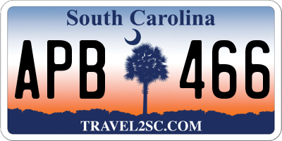 SC license plate APB466
