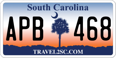 SC license plate APB468