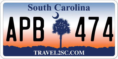 SC license plate APB474
