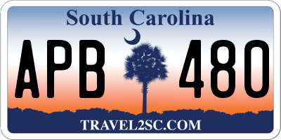 SC license plate APB480