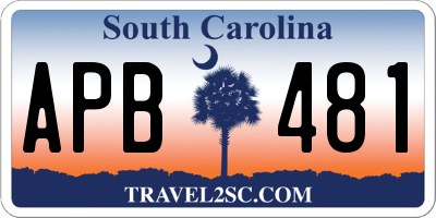 SC license plate APB481