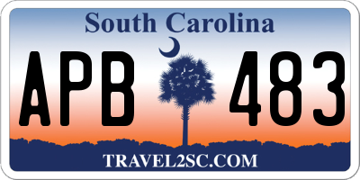 SC license plate APB483