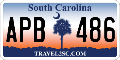 SC license plate APB486