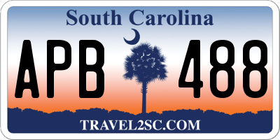 SC license plate APB488