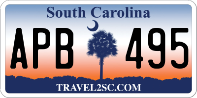SC license plate APB495