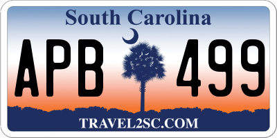 SC license plate APB499