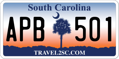 SC license plate APB501