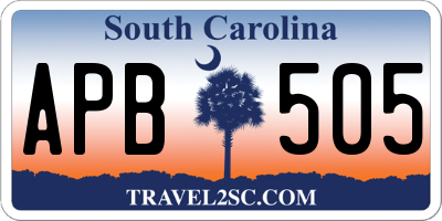 SC license plate APB505