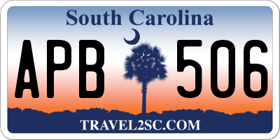 SC license plate APB506