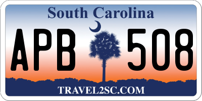 SC license plate APB508