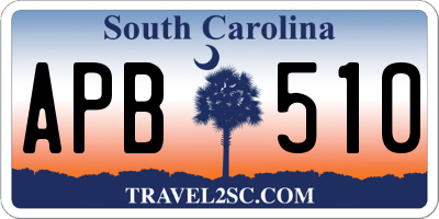 SC license plate APB510