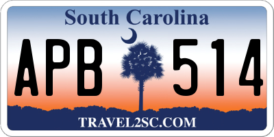SC license plate APB514
