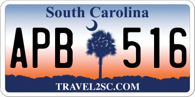 SC license plate APB516