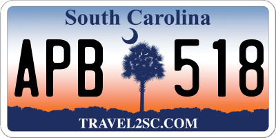 SC license plate APB518