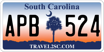 SC license plate APB524