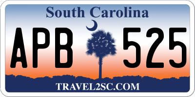 SC license plate APB525