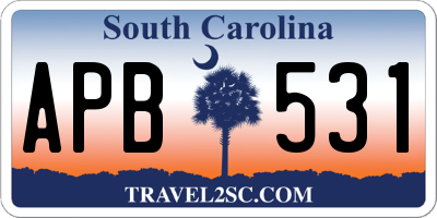 SC license plate APB531