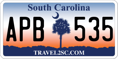 SC license plate APB535