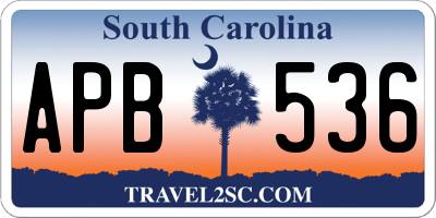 SC license plate APB536