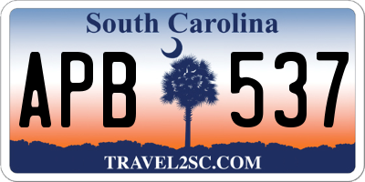 SC license plate APB537